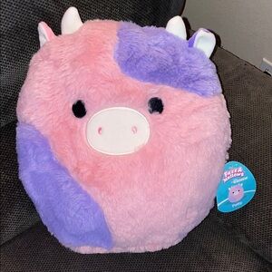 Squishmallows Patty Pink and Purple cow Fuzz a Mallow